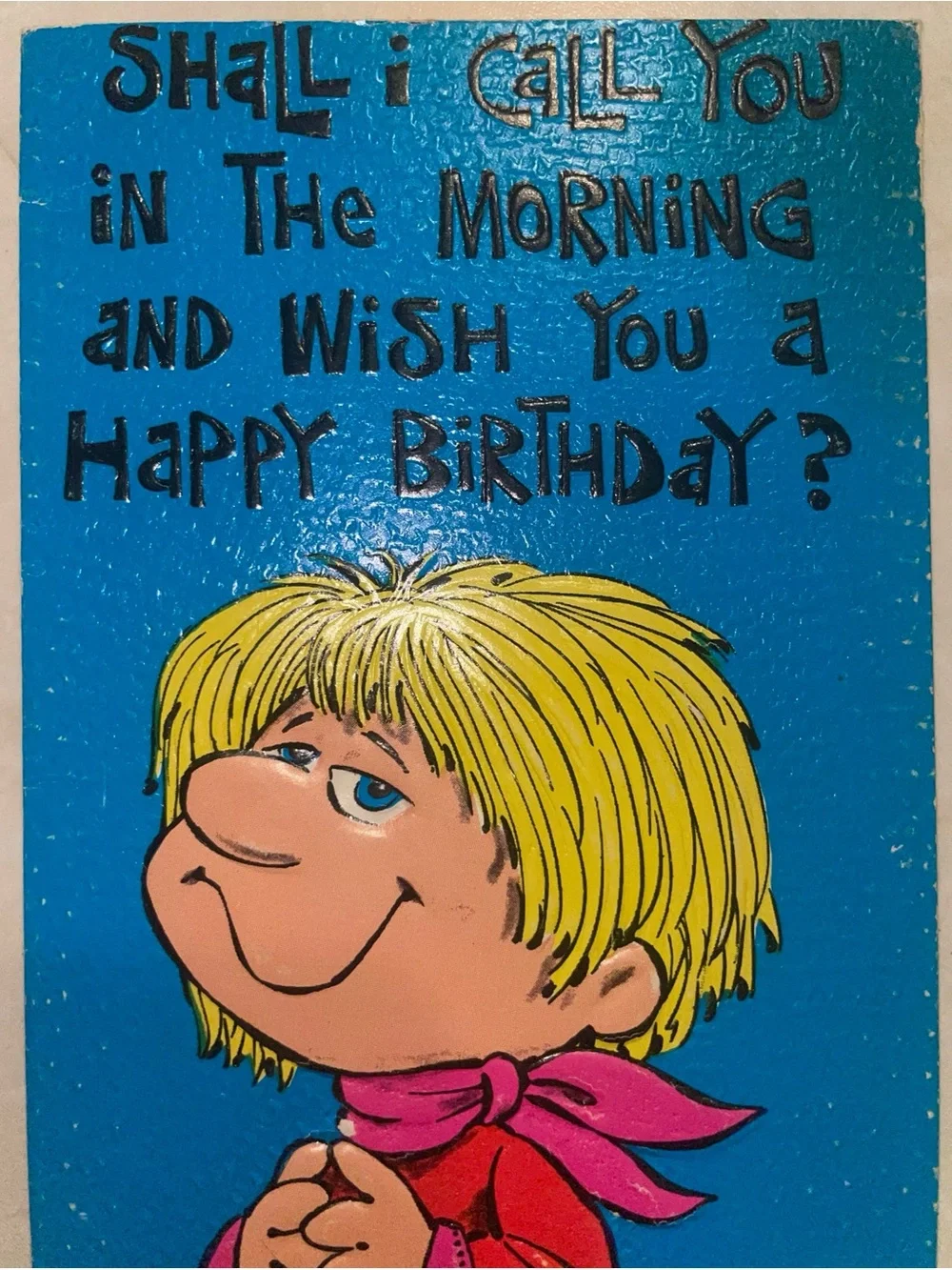 Vintage 1969 Happy Birthday Card (Handmade Envelope)